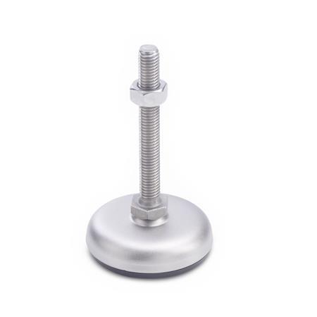 Otto Ganter Stainless Steel Levelling Feet with Rubber Underlay, GN 31